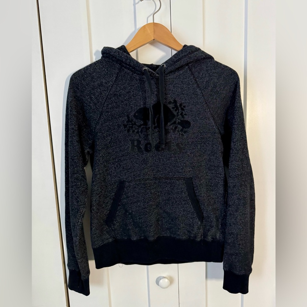 Roots Original Kanga Hoodie, Black Pepper, S - Picture 2 of 6